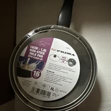 Image of Premium 16Cm Non-Stick Saucepan with Glass Lid, 1.8L Capacity, Soft Touch Handl