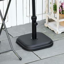 Image of 11kg Concrete Garden Parasol Base, Square Outdoor Table Umbrella Stand Holder