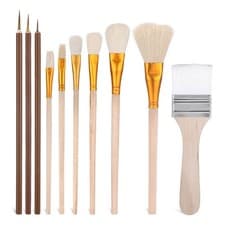 Image of 10 Pack Glaze Brushes for Pottery Glaze Brushes, Glaze Brushes for Pottery,7982
