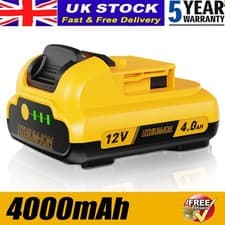 Image of 4.0Ah For DEWALT XR Slide Battery 12V Li-ion DCB124 DCB120 DCB126 DCB127Cordless