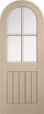 Image of BLONDE OAK MEXICANO ARCHED GLAZED INTERNAL DOOR