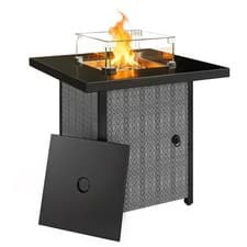 Image of Outsunny Propane Gas Fire Pit Table for Garden, 11.7 KW Smokeless Firepit