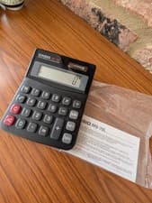 Image of Casio MS-70L C-Power Solar and Battery Desktop Office Calculator.