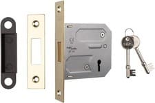 Image of Carlisle Brass 3 Lever Contract Deadlock 3” LDE5330EB Mortice Lock Brass