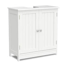 Image of White Bathroom Under Sink Cabinet Basin Storage Cupboard Furniture Vanity Unit