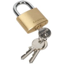 Image of Sealey Brass Padlock 40mm Standard