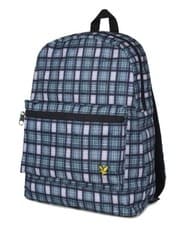 Image of Lyle And Scott Unisex Sports Rucksack Travel School Gym Check BackPack Retro Bag