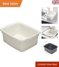 Image of Versatile 12.5L Large Rectangular Bowl with Raised Base - Effortless Cleaning