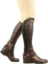 Image of DUBLIN CHILDRENS SAXON EQUILEATHER HALF CHAPS BROWN L