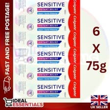 Image of Colgate Sensitive Instant Relief, I Gentle Whitening Toothpaste. 6 X 75ml