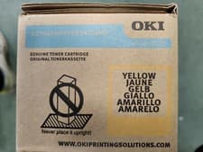 Image of Genuine Original OKI Yellow Toner Cartridge 45643509 9465 9475, Free Delivery