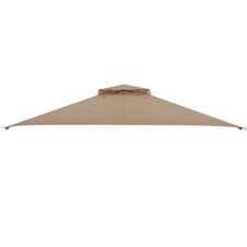 Image of GAINOOM 368x303cm Patio Gazebo Air-Ventilated Canopy Party Tent w/Air Vent Brown