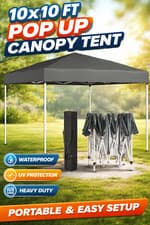 Image of 3x3m Pop Up Gazebo Waterproof Garden Tent UV50+ Outdoor Canopy Patio Market Grey