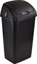 Image of Easy Shopping® 60L 60LITRE Premium Plastic Black Swing Bin Dustbin with curved m