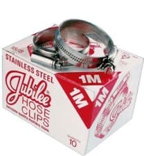 Image of Genuine Jubilee Hose Clips / Clamps (Worm Drive) - Stainless Steel / Mild Steel