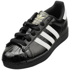 Image of adidas Superstar Ii Womens Fashion Trainers in Black White - 6 UK