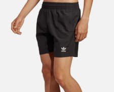 Image of ADIDAS ORIGINALS SOLID SWIM SHORTS  BLACK  BNWT  M,XL,XXL  RRP £35  LAST 3