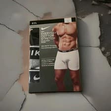 Image of Nike Everyday Cotton Stretch Boxer Briefs – 3 Pack – Size L (Large)