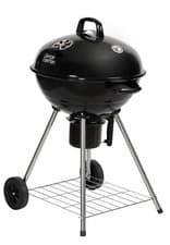 Image of George Foreman Charcoal BBQ Kettle Barbecue Portable with Wheels Black GFKTBBQ