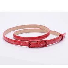 Image of Ladies Women Fashion Skinny Thin Faux Leather Waist Belt Adjustable Soft Skater.