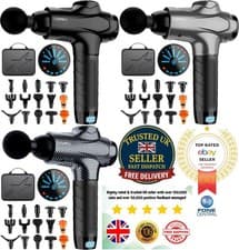 Image of DDVWU Cordless Deep Tissue Percussion Massage Gun LCD Touch 7-Speeds 15-Heads
