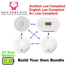Image of Wireless Interlinked Smoke & Heat Alarm Kit UK Compliant - Build Your Own Bundle