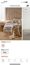 Image of Brand New king size Bed Urban Outfitters Plus Brand new Mattress