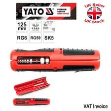 Image of Yato Professional Pocket Wire Cable Stripper And Cutter 125mm - 5" YT-2274