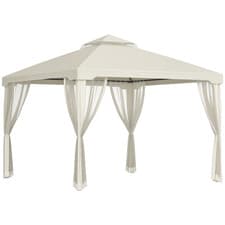 Image of Outsunny 3 x 3 m Metal Gazebo Garden Outdoor 2-Tier Roof Marquee Party White
