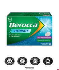 Image of Berocca Hydrate 20 MangoPassionfruit Flavour Effervescent Tablets - FREE POSTAGE