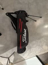 Image of Titleist Golf Carry Stand Bag, Black And Red With Stand New