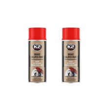Image of K2 BRAKE CALIPER PAINT RED GLOSS Heat 260°C Resistant Spray Lacquer 400mL 2 CANS
