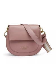 Image of New with Tags Ted Baker AMALI Pink Leather Webbing Strap Satchel Crossbody Bag