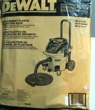 Image of DeWalt DWV9400, Replacement Plastic Collection Bags, Pack of 5, FREE SHIPPING 