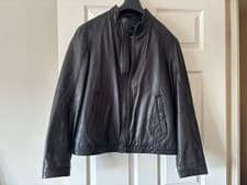 Image of Exceptional Hugo Boss Brown Lamb Leather Jacket RRP £599 Men’s Size medium EU 48