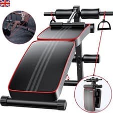 Image of Sit Up Bench Adjustable Core ABS Workout Multipurpose Thigh Support for Home Gym