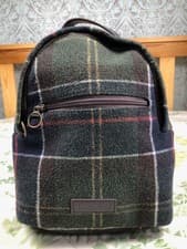 Image of BARBOUR CALEY CLASSIC TARTAN BACKPACK KNAPSACK RUCKSACK VGC+