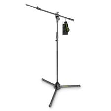 Image of Gravity MS 4322 B Microphone Stand with Folding Tripod Base Solid Black Steel
