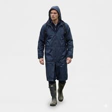 Image of Mens Long Waterproof Jacket Hooded Lightweight Outdoor Classic Outdoor Rain Coat
