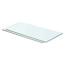 Image of Shelves 2 pcs Panel Glass Clear 60x25 cm vidaXL
