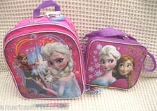 Image of Frozen Anna Elsa Olaf 12" Backpack and Lunch Bag Lunchbox + Frozen Pen-New!v8 