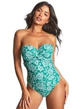 Image of Panache English Rose Tatiana Swimsuit Twist Bandeau Padded Wired Womens SW1770A