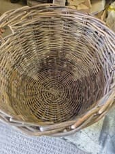Image of Round Wicker Log Basket 53cm wide, 44cm height.