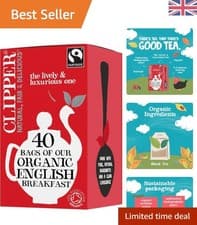 Image of Clipper Fairtrade Organic English Breakfast Tea Bags - 40 Count,  Delight