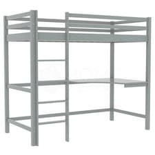 Image of Bunk Bed Solid Pine 3ft Single Kids Children Bed Frame With Desk Mattress Option