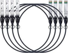 Image of H!Fiber.com 4pack 10Gb/s SFP+ DAC cable, 1m (3.3ft), 10GBase-CU passive direct