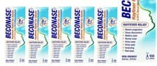 Image of 6 Pack Beconase Hayfever Relief Congestion Adult Nasal Spray, 100 sprays Each