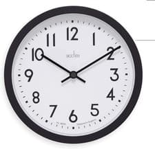 Image of Acctim Elstow 22843 Wall Clock in Soot Black