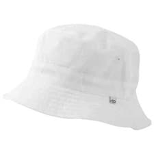 Image of MENS WHITE BUCKET SUN HAT all sizes 100% cotton pre washed bush cap hiking beach