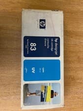 Image of Genuine HP 83 Cyan UV resistant Ink Cartridge, 680ml, C4941a, "new old stock"